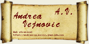 Andrea Vejnović vizit kartica